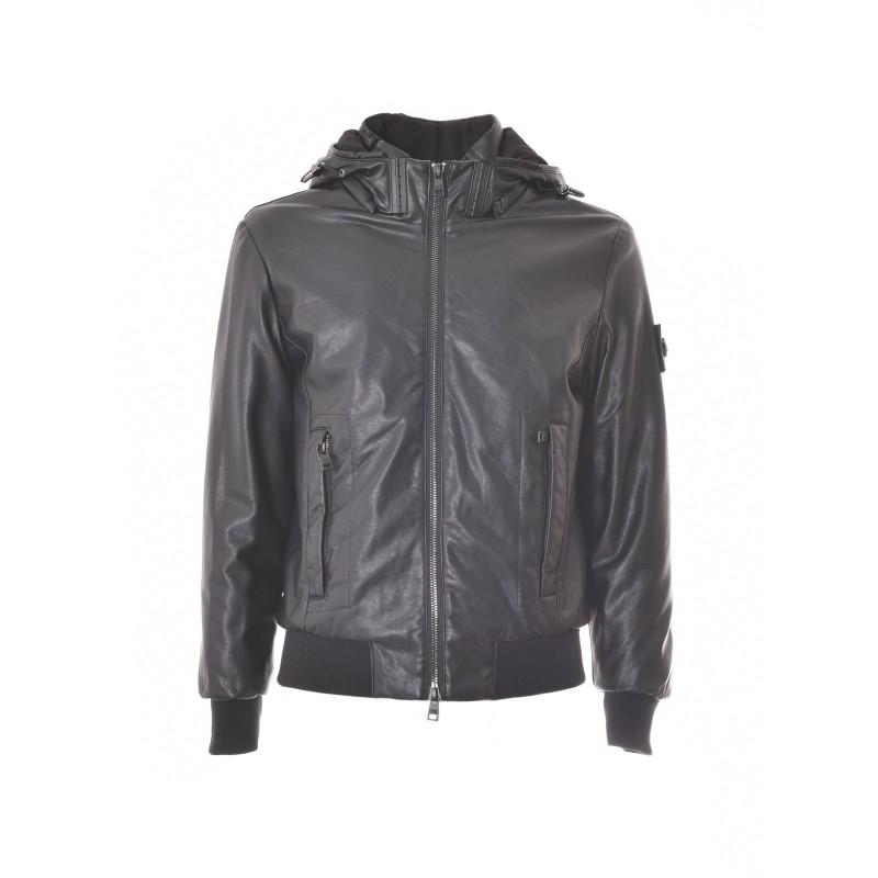 Cavalli Class Bomber Nero Ecopelle